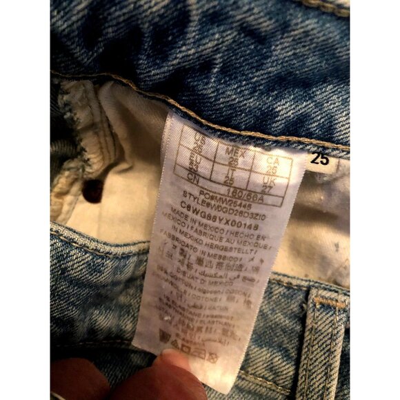 GUESS- EST. 1981 JENNIFER LOPEZ COLLABORATION WOMENS DISTRESSED SHORTS SIZE 25 - Picture 5 of 9